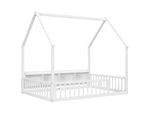 Lit cabane 140x200 cm BIQZUYA   coloris blanc