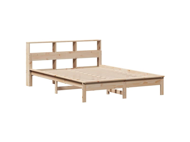 Lit double- lit adulte - cadre de lit sans matelas 135x190 cm bois de pin massif - Conforama B