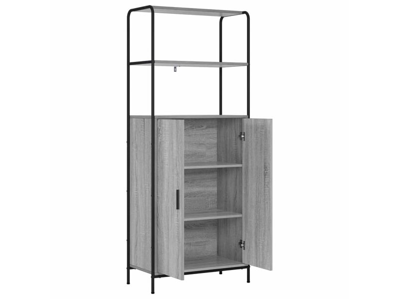  Haut armoire, armoire de rangement sonoma gris 40x33x161 cm bois d'ingénierie  - Conforama C
