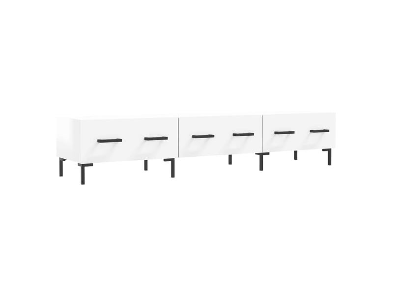  Meuble tv - banc tv - meuble de rangement blanc brillant 150x36x30 cm bois d'ingénierie  - Conforama A