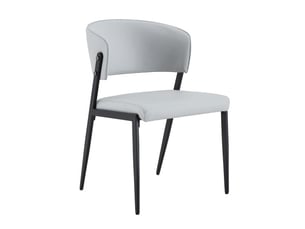Chaises de salle à manger modernes (2 chaises) – cadre métallique, assises et dossiers rembourrés, stabilité garantie