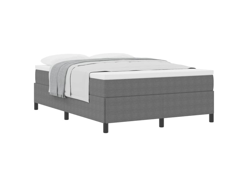 Lit double- lit adulte - lit à lattes gris clair 140 x 200 cm tissu en velours côtelé - Conforama A