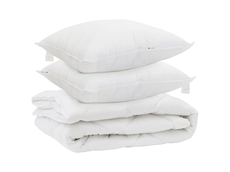  Duvet toutes saisons avec oreiller 3 pièces - couette blanc microfibre  - Conforama A