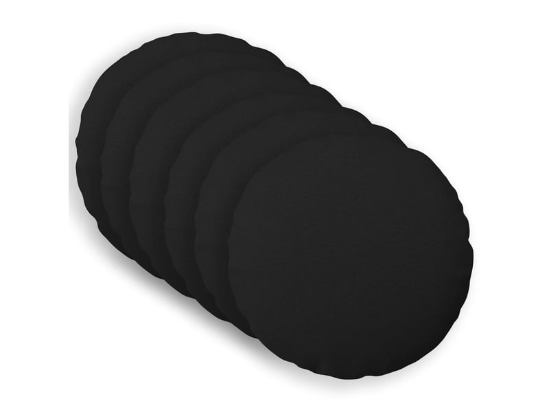  Lot de 6 coussins avec oreiller, coussins décoratifs heerlen noir tissu cf50737  - Conforama B