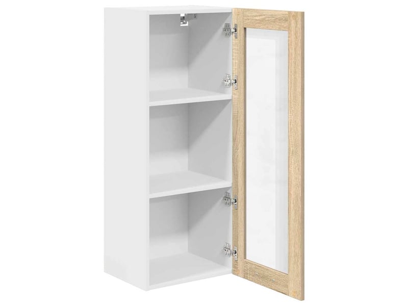  Meuble de rangement cuisine, armoire suspendue chêne sonoma 40x31x100cm shl7454  - Conforama E