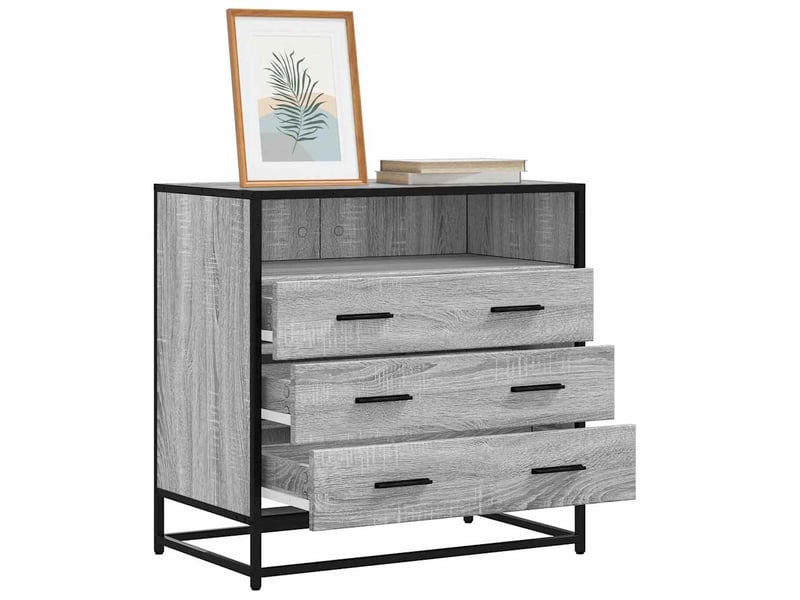  Commode, armoire à tiroirs bureau sonoma gris 70x41x70 cm bois d'ingénierie  - Conforama B