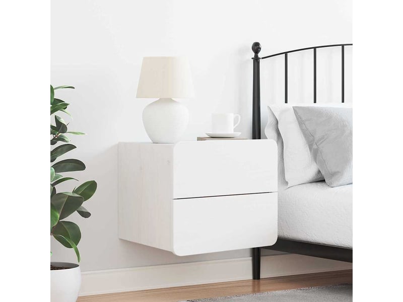  Table de chevet - cabinet de chevet - table de nuit blanc 39 x 34 x 33 cm bois de pin massif  - Conforama C