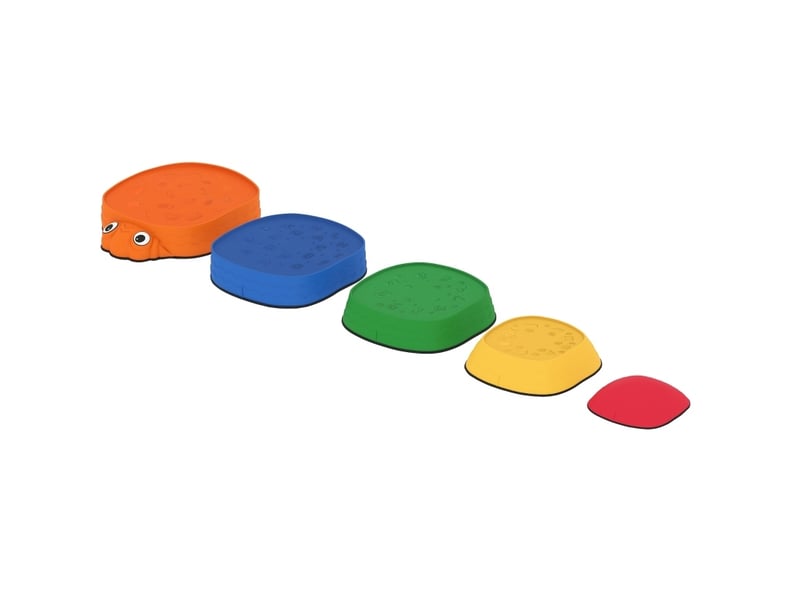 Pierres d'équilibre enfant 5 pièces 37,8 x 33,5 cm – multicolore – antidérapantes et empilables - Conforama A