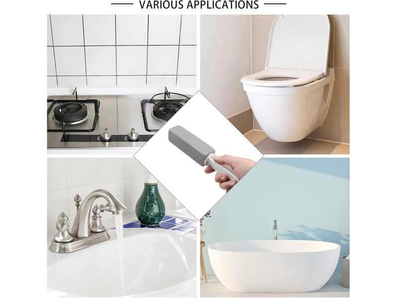  1 brosse de nettoyage en pierre ponce, pierre de nettoyage en pierre ponce avec manche, brosse de nettoyage pour toilettes, peut éliminer les taches XLH-ZLS-007156MF - Conforama C