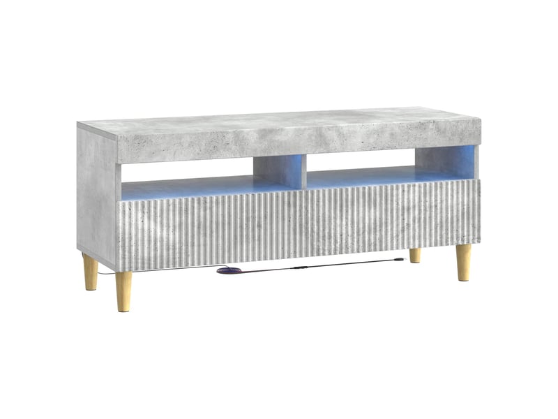 Ensemble de 3 meubles tv - banc tv - meuble de rangement led arnhem 3 pcs gris béton - Conforama E