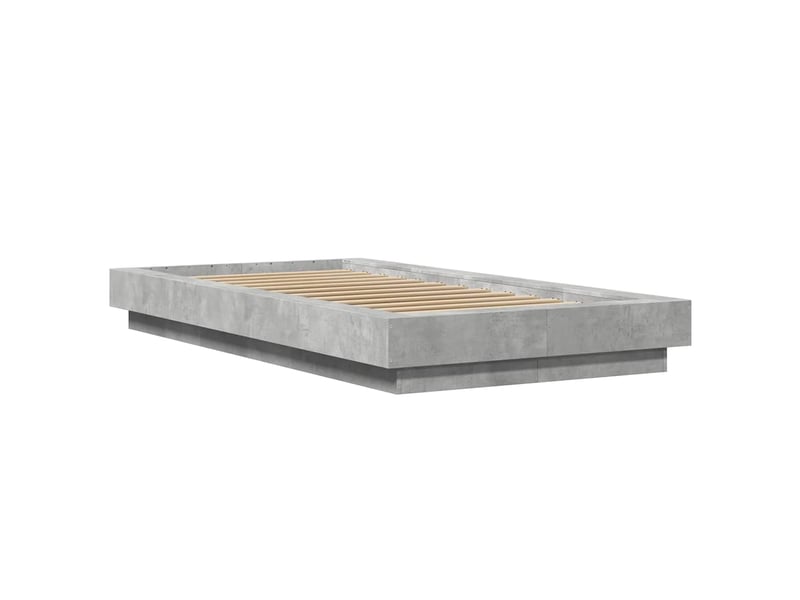  Lit simple- lit adulte -  cadre de lit sans matelas gris béton 100x200 cm  - Conforama B