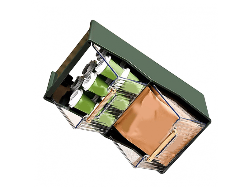  Organisateur de sachets de thé, amovible, coulissant, anti-poussière, 2 couches, transparent, gain de place, support pour sachets de thé, organiseur  - Conforama D