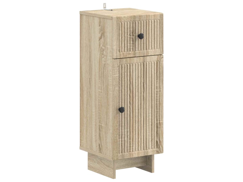  Ensemble de meuble de salle de bain 3 pièces ede chêne sonoma cf63416  - Conforama C