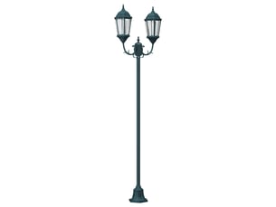 Lumière de jardin vintage brossé 68 x 20 x 235 cm design intemporel ambiance accueillante en aluminium vert 02_0058416