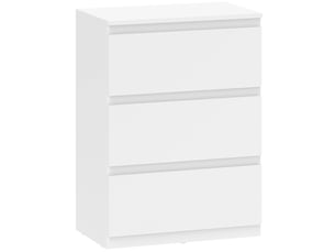 Chiffonnier 3 tiroir(s) MEUBLIV coloris blanc largeur 55 cm hauteur 75 cm