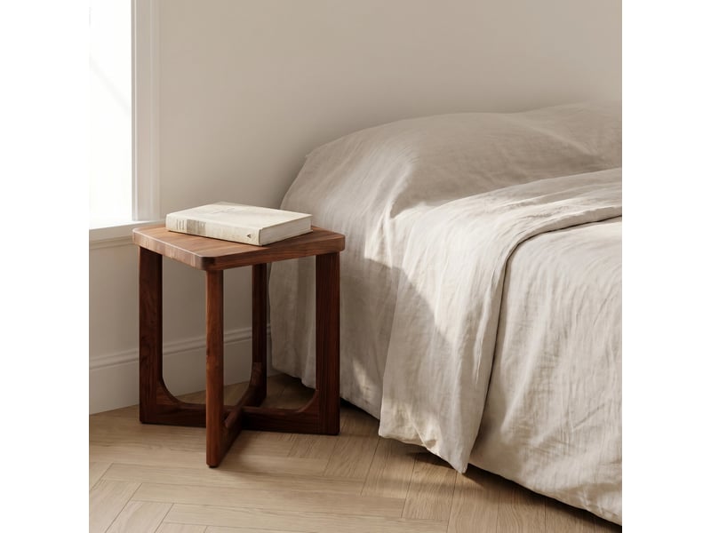  Table d'appoint carrée en bois de teck  - Conforama B