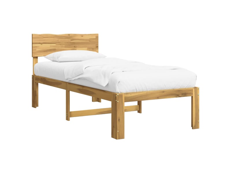  Lit simple- lit adulte -  cadre de lit simple avec tête de lit rostock blanc 80 x 200 cm  - Conforama A