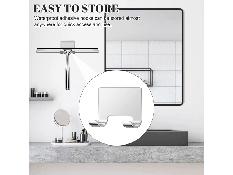  Essuie-glace de douche en silicone, 24,5 cm, pour verre et miroir, pratique pour salle de bain et cuisine  - Conforama D