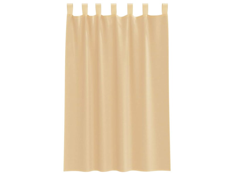  Lot de 2 rideaux en voile, voilages avec boucles sable 140x175 cm cf44322  - Conforama D