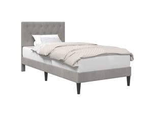 Lit simple 100x200 cm coloris gris
