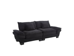 Canapé 2 places, canapé de salon – pour bureau, pour salon, noir, pour chambre