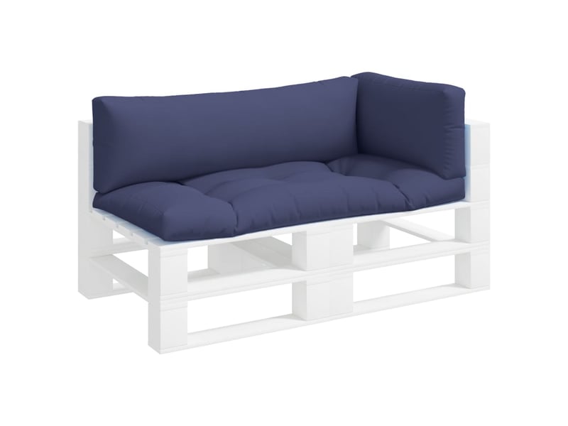  Lot de 3 coussins de palette, coussins de canapé bleu marine tissu oxford cf59661  - Conforama C