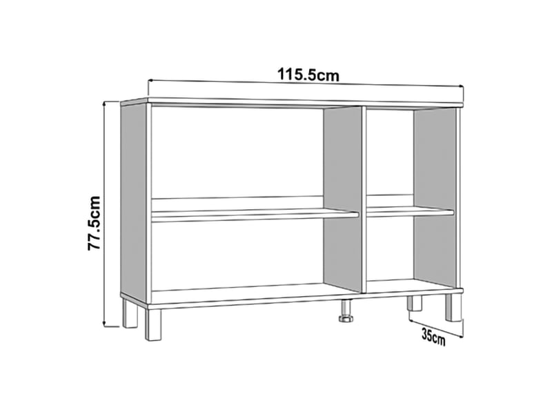  Buffet uyuni, commode un tiroir, 116x35x78h cm chêne marron noeuds Uyuni - Conforama D