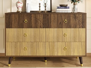 Buffet 0 porte(s) 6 tiroir(s) BGSRYAO - 40 cm coloris marron