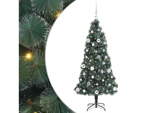 Sapin de noël, arbre de noël artificiel pré-éclairé avec ensemble de boules shl5172