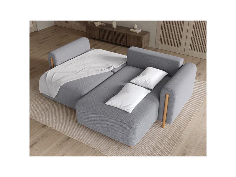  Canapé d'angle convertible arvessa gris foncé nid d'abeille – angle droit  - Conforama D