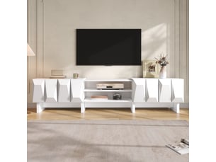Meuble tv coloris blanc 180 cm Qualité haut de gamme