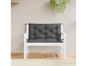 Lot de 2 coussins de banc de jardin, coussins d'assise anthracite tissu oxford cf58624