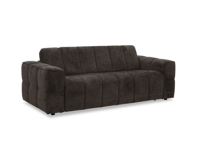 Canapé convertible express 3 places en velours texturé marron basile KF9067D-3-MARR - Conforama A
