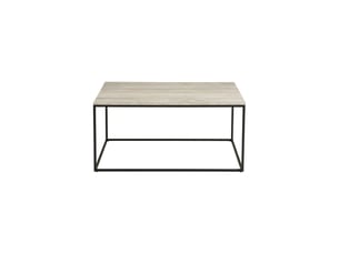Chic- table basse décor travertin et métal 90x60 cm