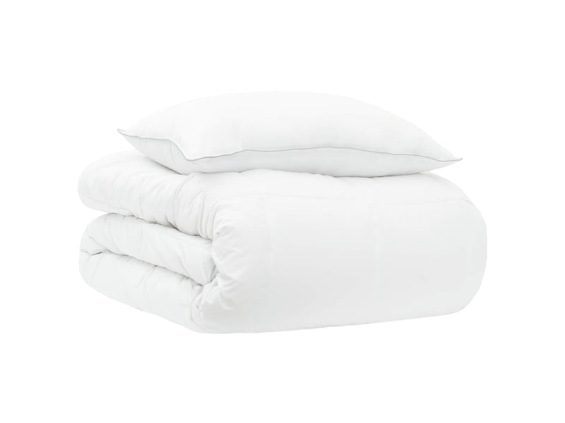  Ensemble de duvet annuel 2 pcs - couette 155 x 200 cm toutes saisons blanc  - Conforama A
