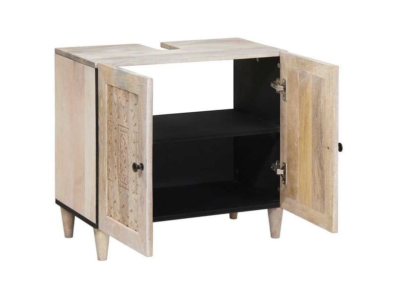 Cabinet de salle de bain, armoire salle de bain montage mural blanc 62 x 33 x 58 cm cf65388 - Conforama B