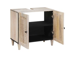 Cabinet de salle de bain, armoire salle de bain montage mural blanc 62 x 33 x 58 cm cf65388