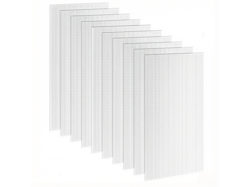 Panneaux en polycarbonate alvéolaire 120 x 60 cm – transparent – lot de 10, anti-uv, épaisseur 4 mm - Conforama A
