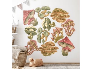 Sticker mural - prairie aux champignons80x32 cm