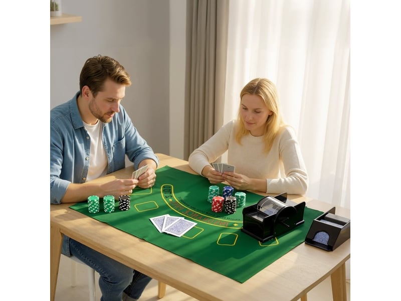  Coffret de poker 300 jetons 36 x 30 x 15 cm – argent – mélangeur manuel et accessoires pour 8 joueurs  - Conforama D