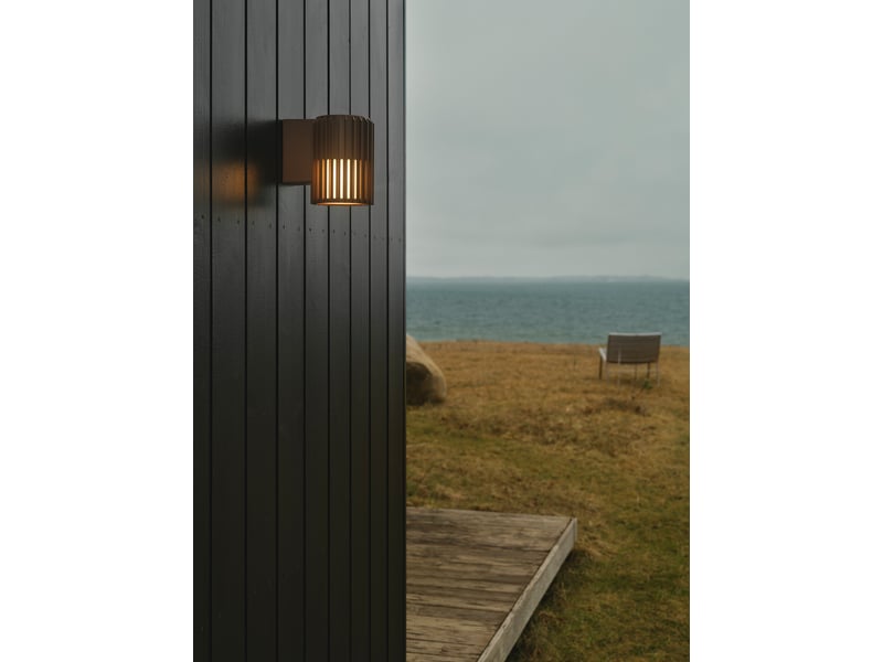  Applique murale extérieur adapté aux zones côtières, aludra simple en aluminium marron metallise, ip53, nordlux 2118011261 - Conforama C