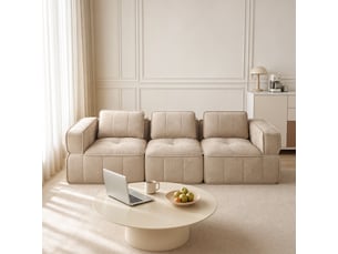 Canapé droit compressé fixe <strong>MEUBLES COSY</strong> <strong></strong> 3 places Tissu