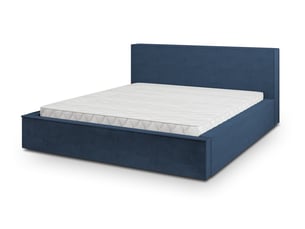 Lit coffre 120x200cm <strong>MASSENO</strong> <strong></strong> coloris bleu