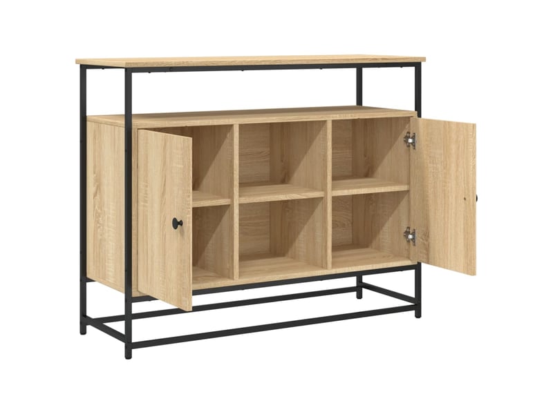  Buffet - bahut - meuble de rangement chêne sonoma 100x35x80 cm bois d'ingénierie  - Conforama E