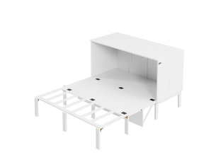Lit escamotable 140x200 cm coloris blanc