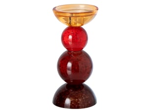 Bougeoir boules en verre ilias 21cm multicolore