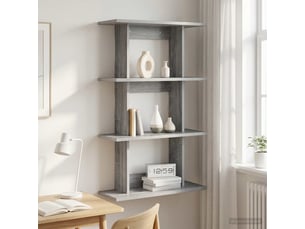 Étagère flottante, étagère suspendue montage mural sonoma gris 56 x 20 x 90 cm cf42578