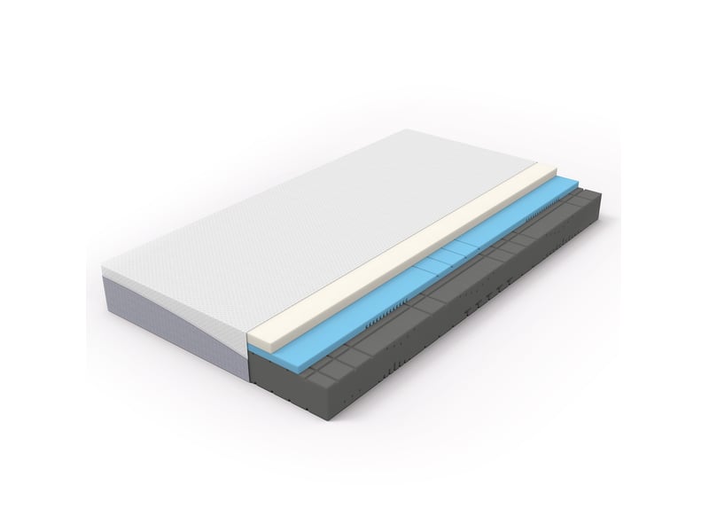  Matelas en mousse 160x200 cm réversible h3h4 blanc et gris  - Conforama E