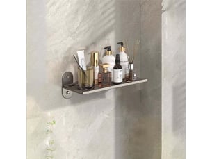 Enowelir étagère murale pliable 30 cm rangement salle de bain support lavabo sans perçage