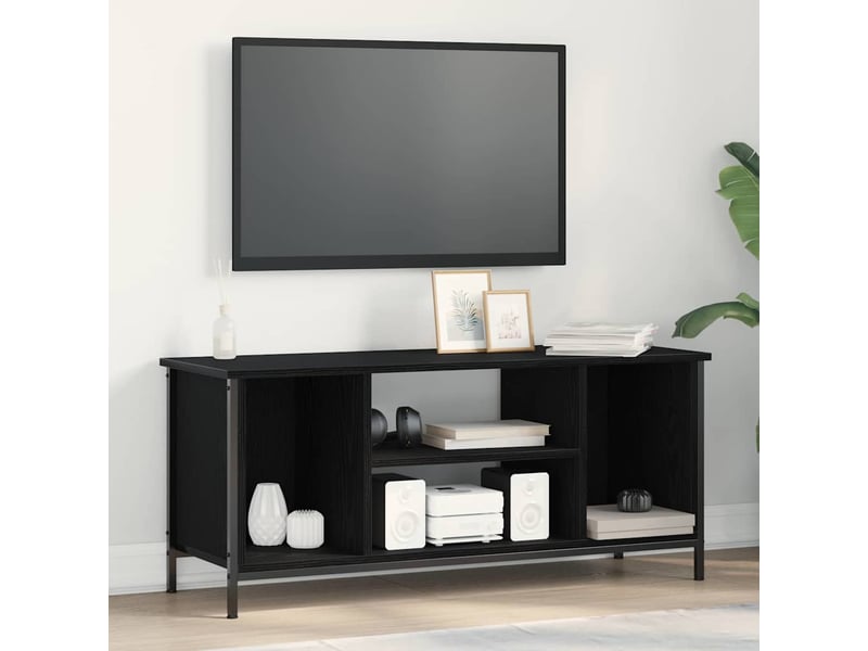  Meuble tv - banc tv - meuble de rangement 102 x 35 x 45 cm chêne noir bois d'ingénierie  - Conforama B